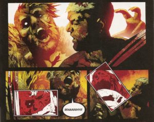 OLD MAN LOGAN #4 pg. 14 panels 3-5 Sabretooth