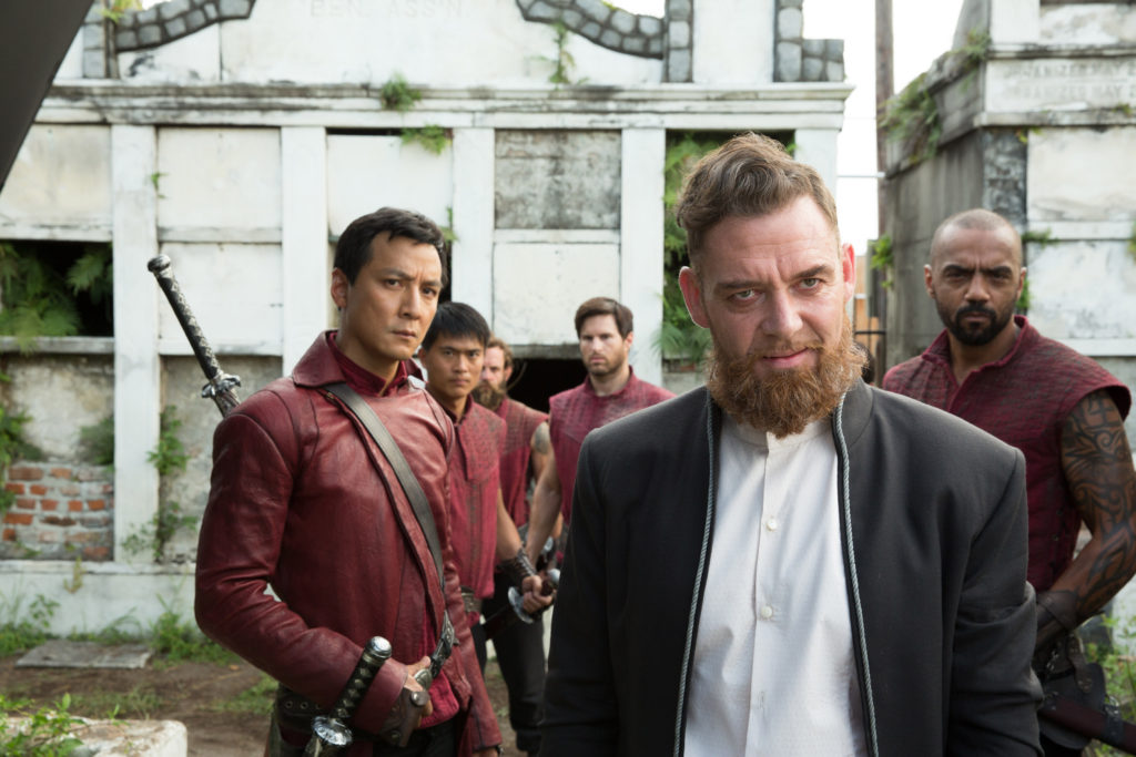 Marton Csokas as Quinn and Daniel Wu as Sunny - Into the Badlands _ Season 1, Episode 4 - Photo Credit: Patti Perret/AMC