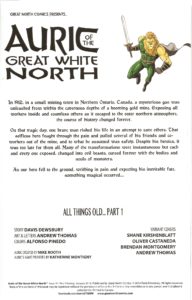 AURIC of the GREAT WHITE NORTH #1 intro