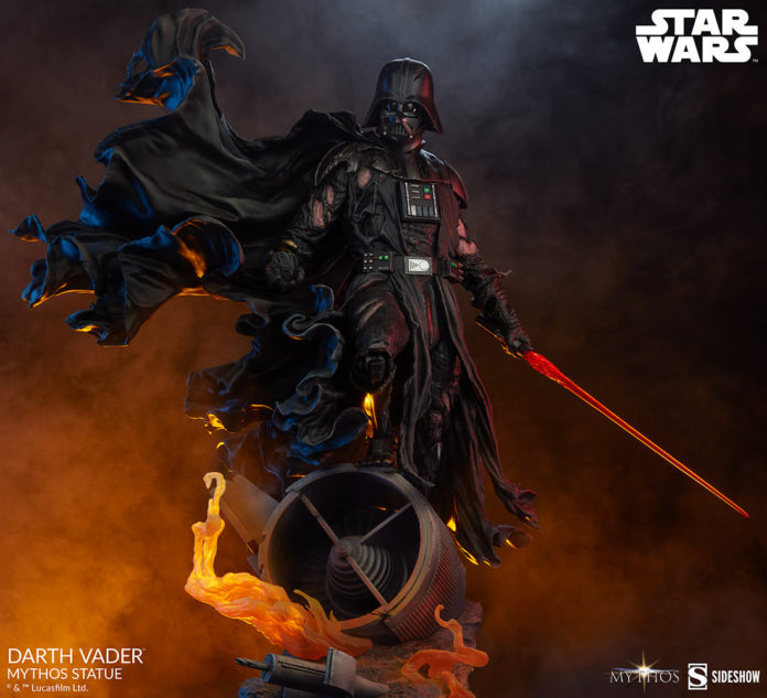 Sideshow Collectibles Darth Vader Mythos Statue with helmet on