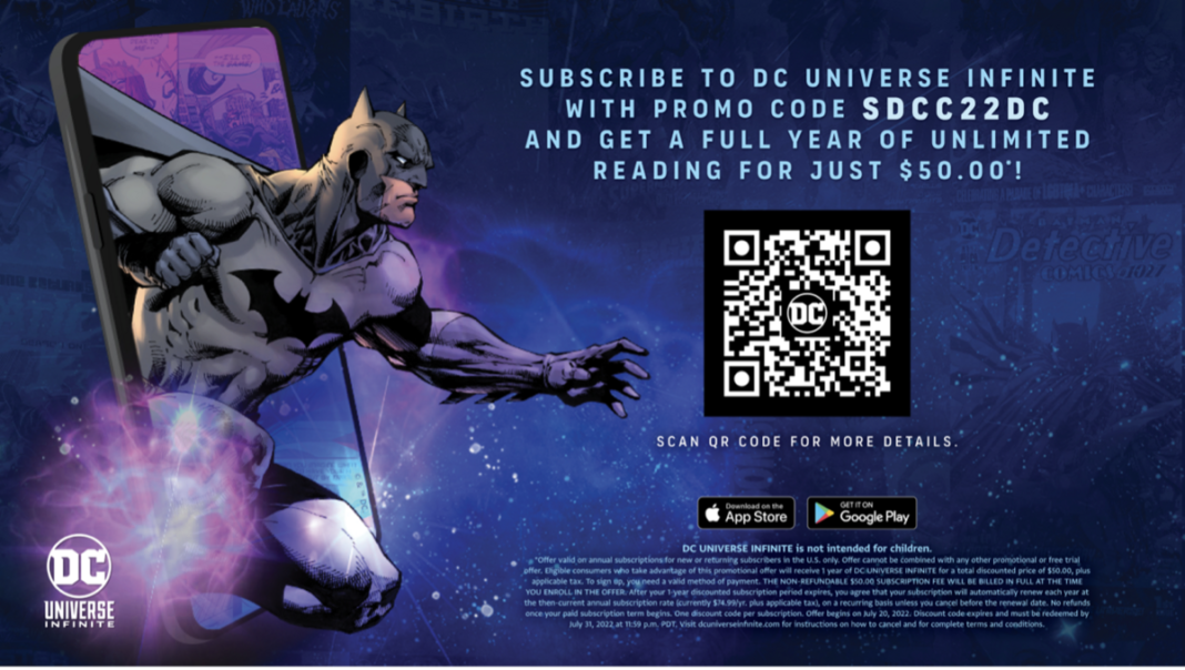 DC Thanks Fans With DC Universe Infinite SDCC Special Offer Comix Asylum